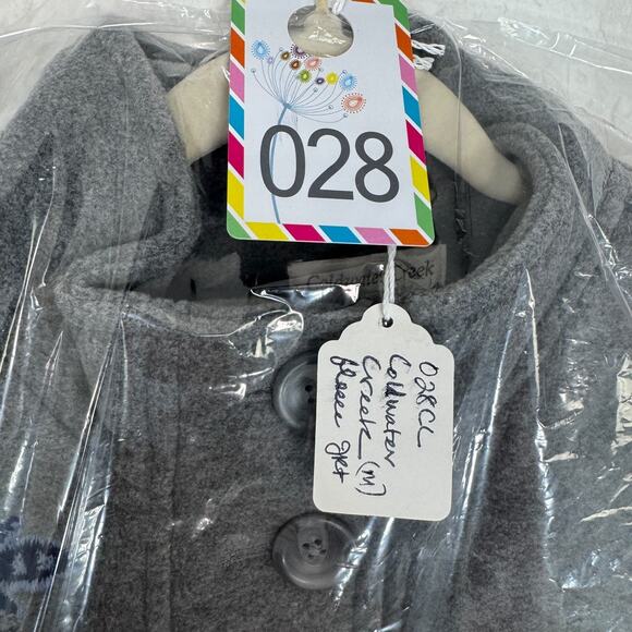 VTG Coldwater Creek Jacket Women M Floral Embroidered Fleece Cottage Soft Grunge - Picture 12 of 12